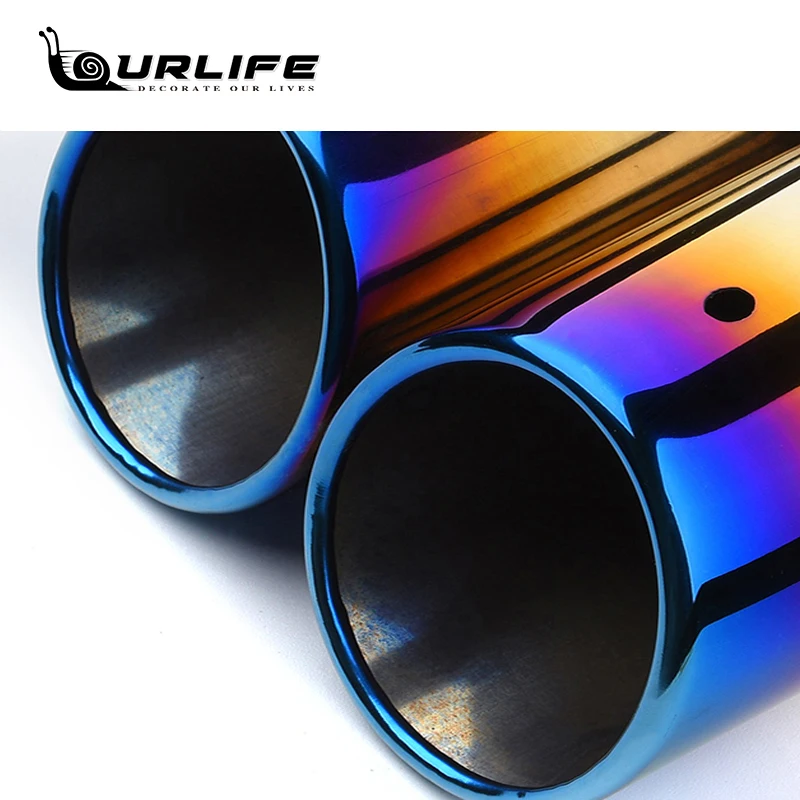 Stainless Steel Car Muffler End Pipe Exhaust Tips for KIA Sportage R 2018 2019 Styling Moulding Trim accessories auto parts good