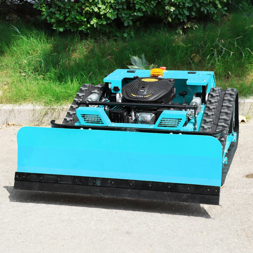 Tracked Remote Controlled Lawnmower, Four-stroke, 15 HP, 550mm Wide Cutting Width, Height Adjustable, Backyard/Orchard Weeder.