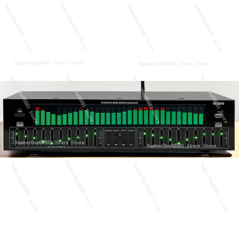 المهنية EQ التعادل بلوتوث 5 4 البصرية محوري فك تشفير الصوت الرقمي مشغل USB HiFi المضخم ل BrandX