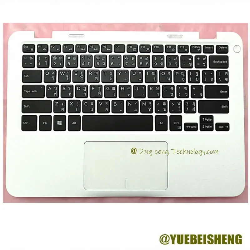 

YUEBEISEHNG NEW for Dell Inspiron 11 3162 3164 palmrest Thailand Thai keyboard upper cover Touchpad 0PHFK2 ,White