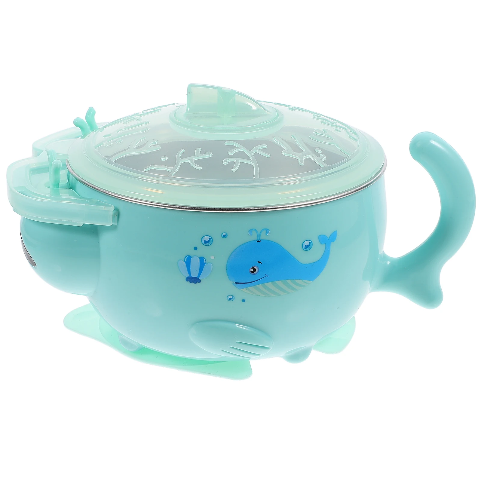 

1pc Baby Suction Insulated Stainless Steel Food Silicone Base Cute Rabbit Design Portable Lightweight 4 Seasons Use Easy Storage