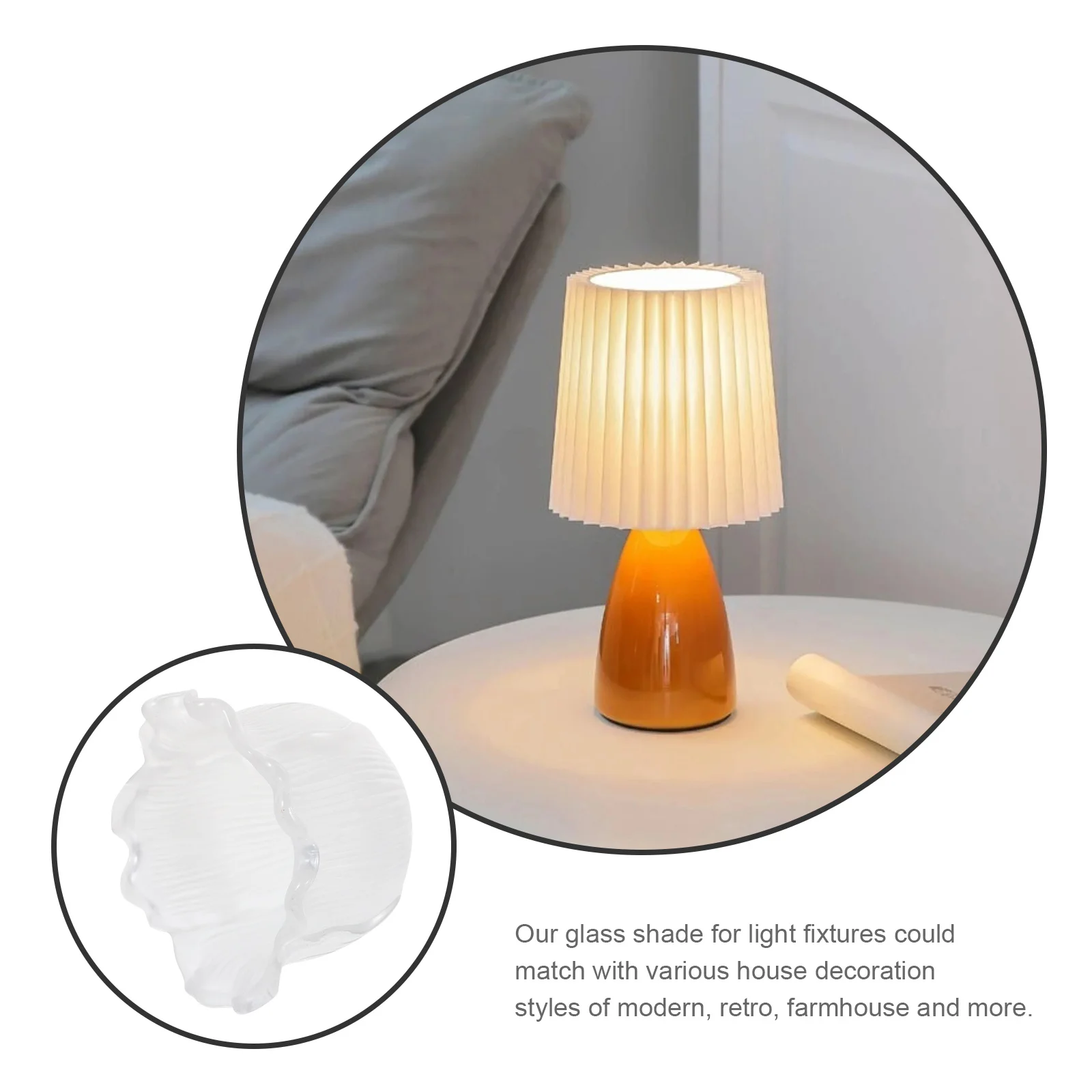 

Glass Lamp Shade Flower Shape Decorative Replacement Cover for Table Wall Pendant Chandelier Light Fixture Glass Lampshade