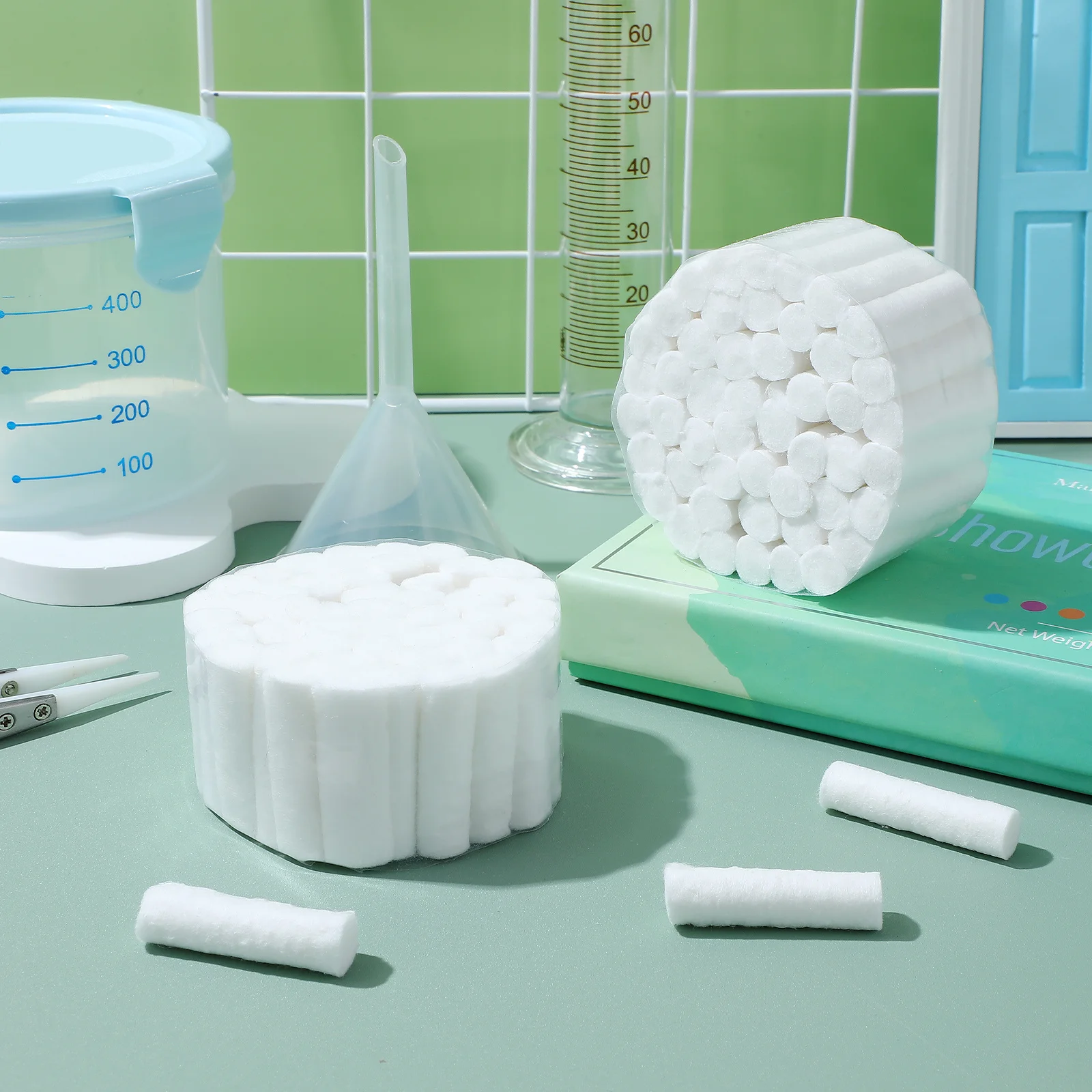 1 صندوق عالي الامتصاص للشفاه وشم الأسنان القطن المتاح الفم الشاش لفات لإزالة شمع الأذن ماكياج نزيف الأسنان