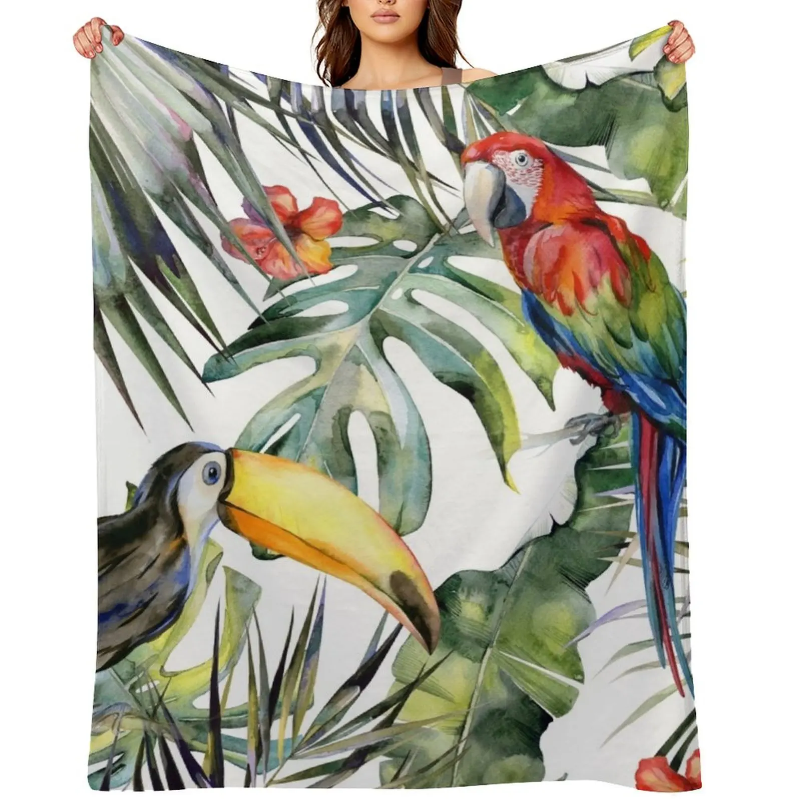 

TROPICAL JUNGLE Throw Blanket Winter beds heavy to sleep Extra Large Throw for sofa Blankets