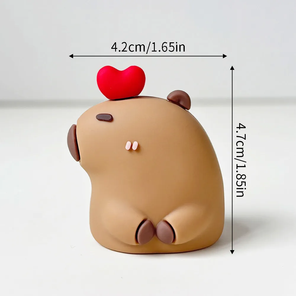 Niedliche Cartoon-Capybara-Ornamente Tier-Kuchendekoration Backzubehör Tischdekoration Auto-Innenausstattung Babyparty Kinderparty Deko-Artikel – Detail 10
