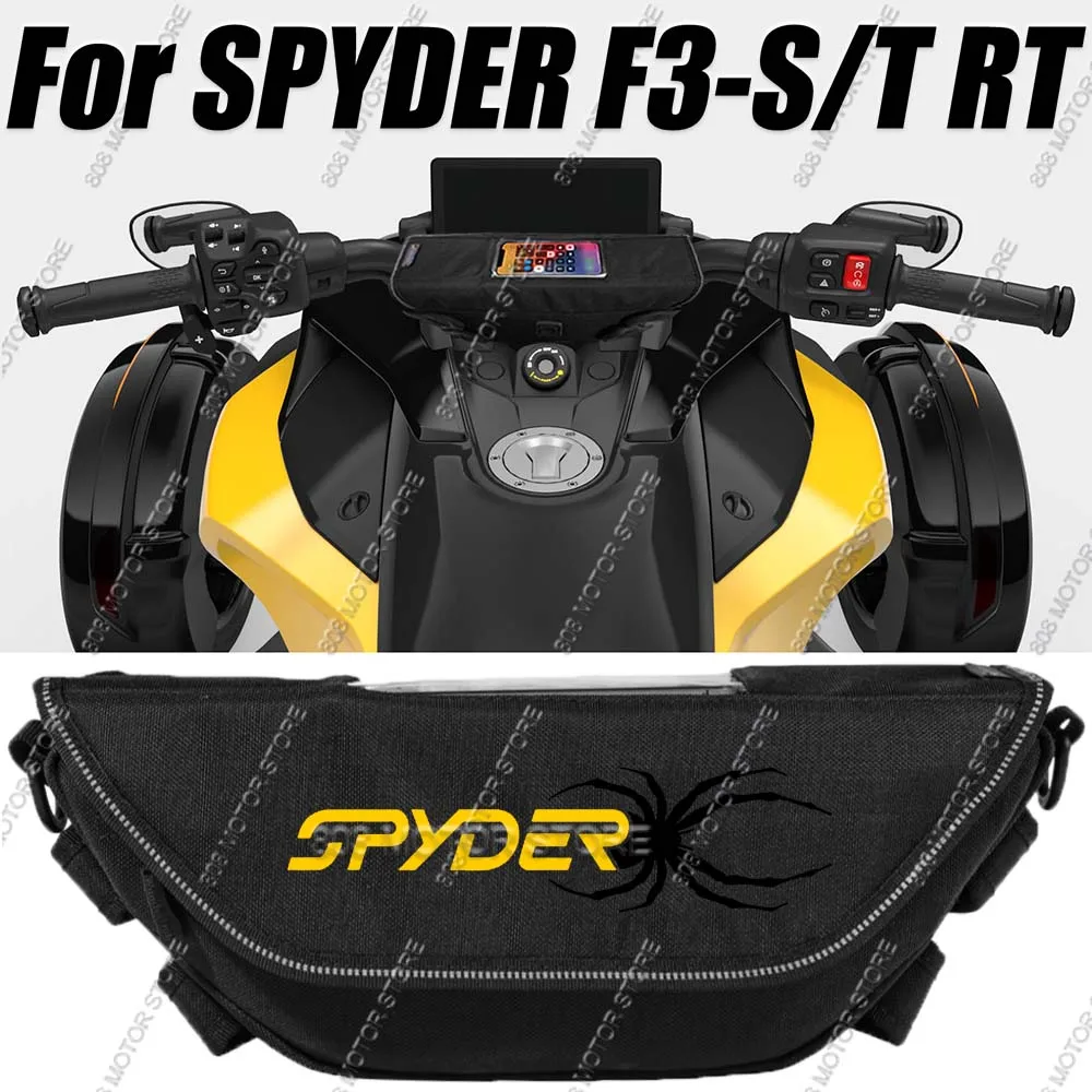 

Сумка для инструментов и аксессуаров для мотоцикла Spyder F3-S/T RT, водонепроницаемая и пыленепроницаемая, удобная дорожная сумка на руль.