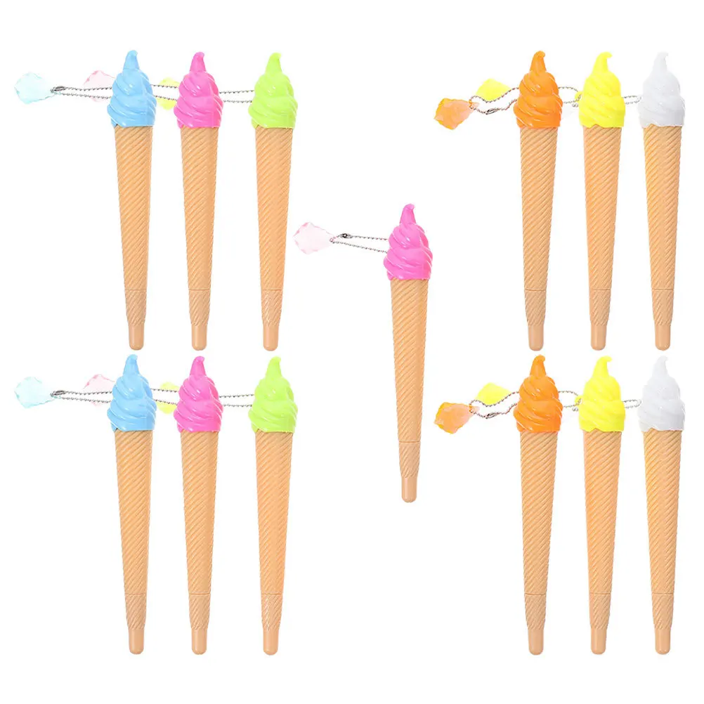 

10Pcs Ice Cream Pens Cute Cartoon Shape Gel Ink Writing Pens for Students School Supplies Writing Pen Students School Supplies