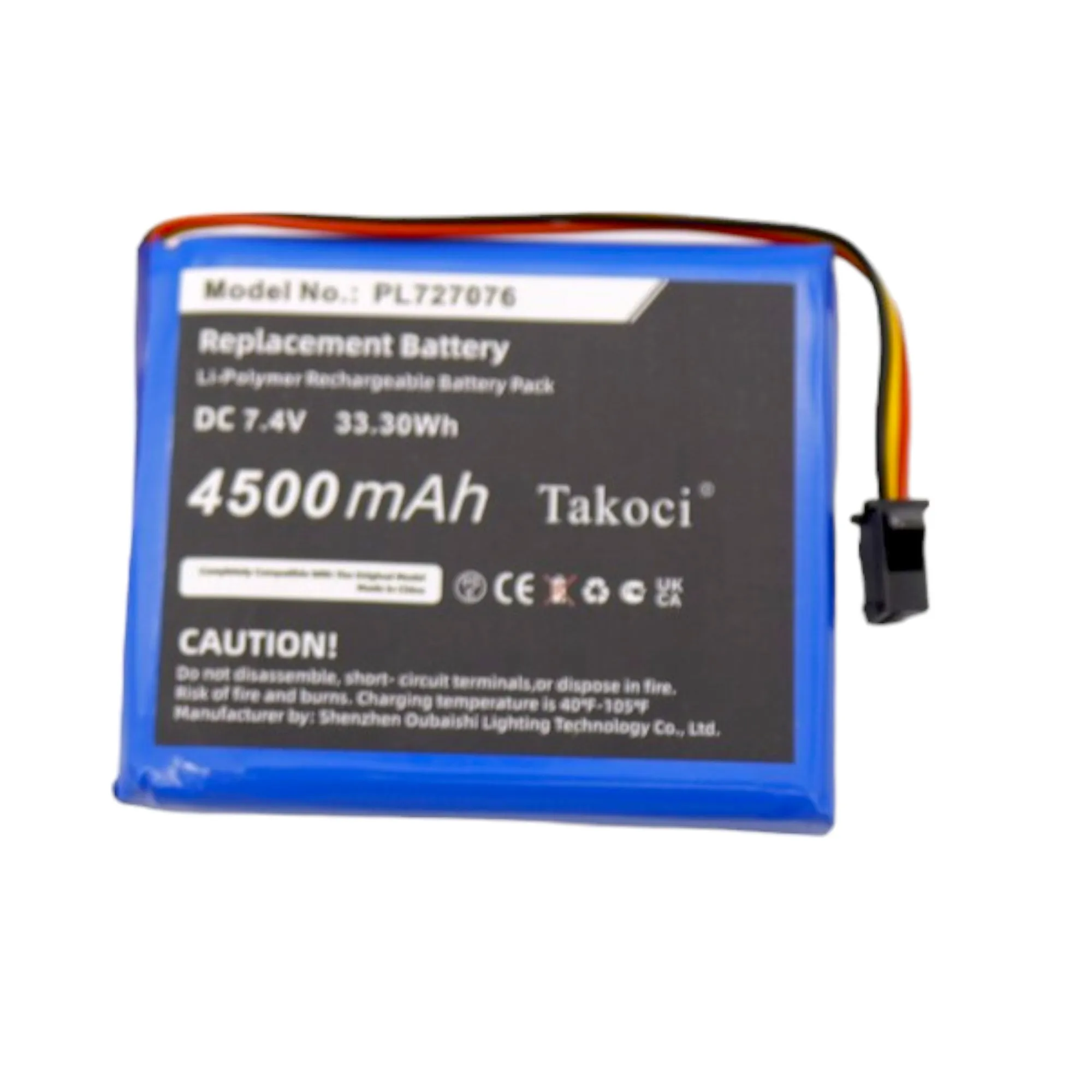 Replacement Battery for Hantek  DSO-1062B, DSO-1202B, DSO-1202S PL727076 7.4V/mA