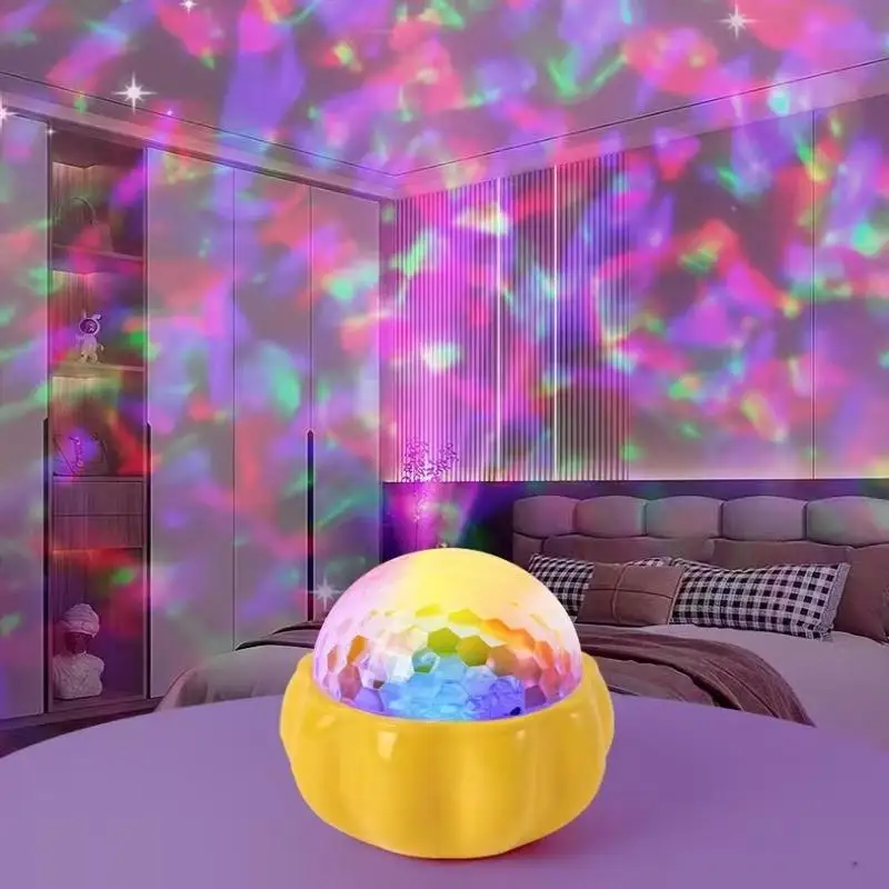 USB LED Night Light Starry Sky Projector Lamp DC5V RGB Remote Control Rotating For Home Party Decoration