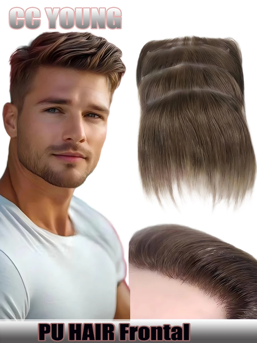 

Бесшовная нашивка из искусственной кожи для волос, естественный вид, сменная бахрома на лбу и топпер для линии роста волос, клейкие наращивание волос с невидимыми краями