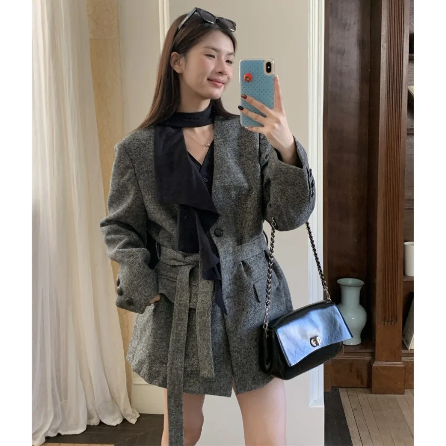 

Женский шерстяной тюнет, осенне-зимний модный универсальный легкий хлопковый утягивающий костюм из матури, топ Quali Crtsmanip