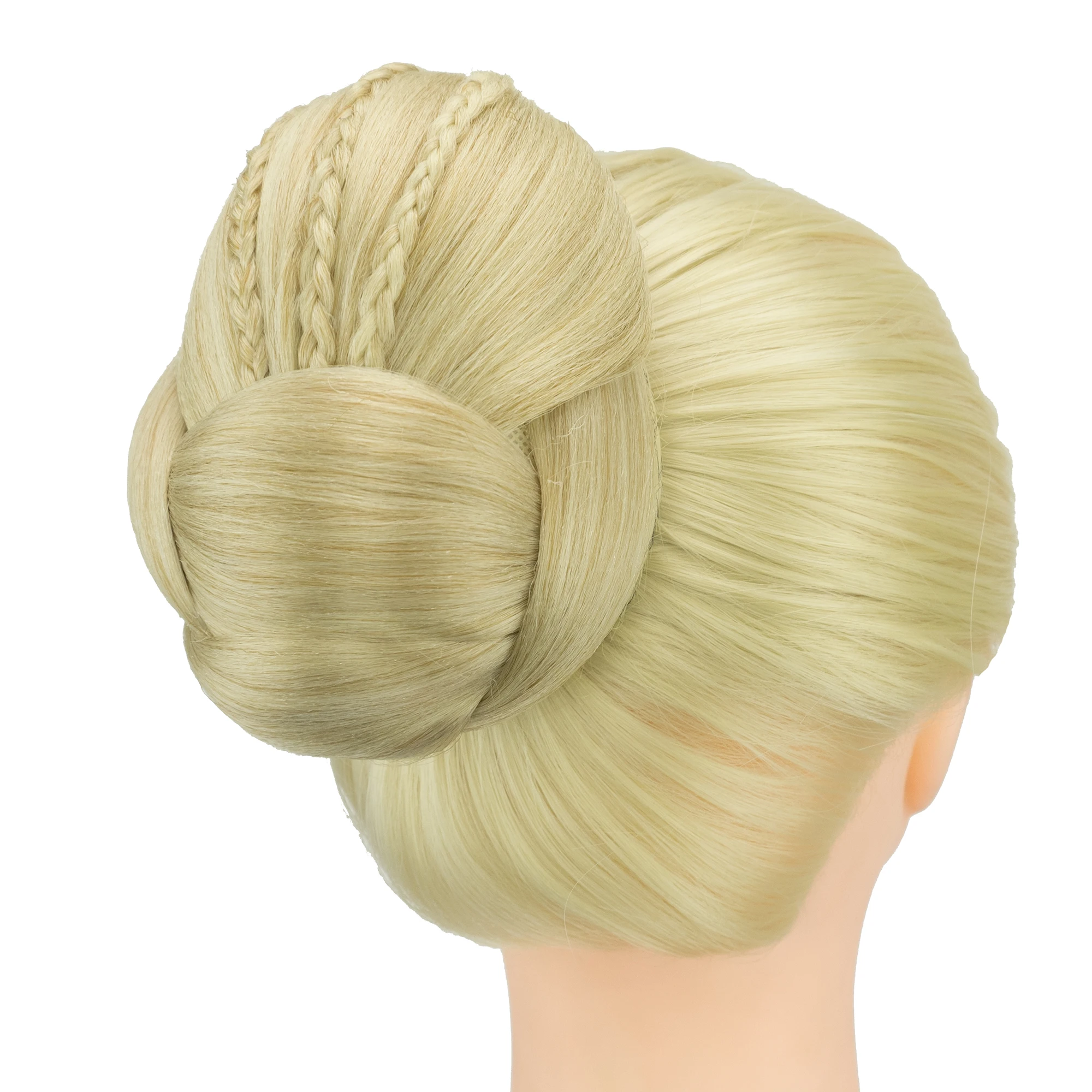 Soowee Synthetic Braided Chignon Dancer Hair Cover Donut Hair Pieces Scrunchies Hair Bun Wig Clips Updo Wedding Party Headwear