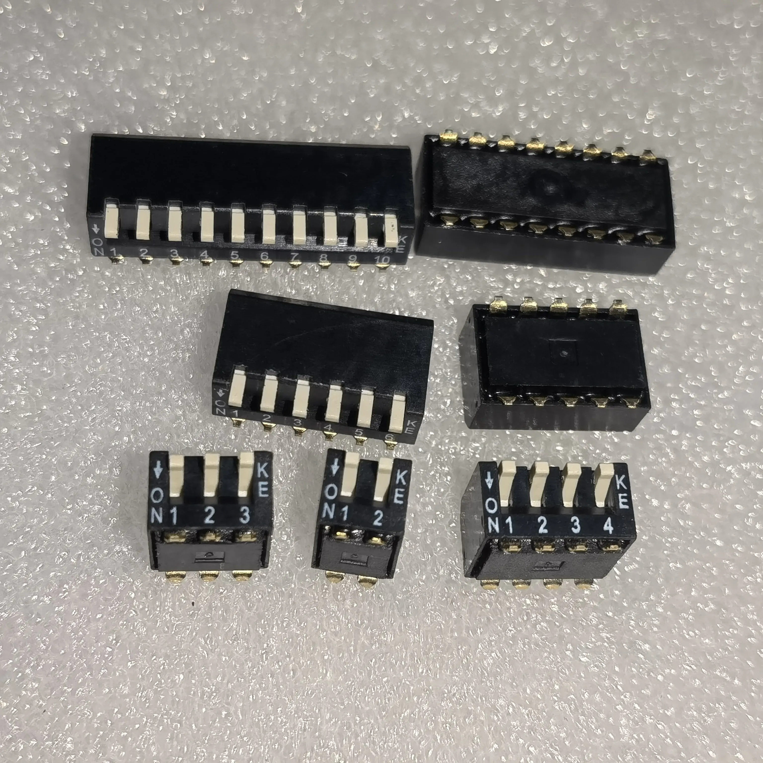 KE SMD Black Side Dial Key DIP Switch 2.54mm Pitch 1P 2P 3P 4P 5P 6P 8P 10P Position