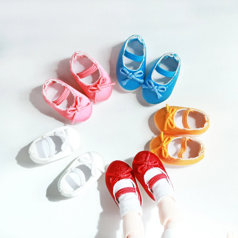 

2Pcs 1:12 OB11 Ballet shoes Doll Classic Shoe Suit For Ob11 1/12 Bjd Detachable Doll Gsc DOD YMY Doll Accessories 4 color