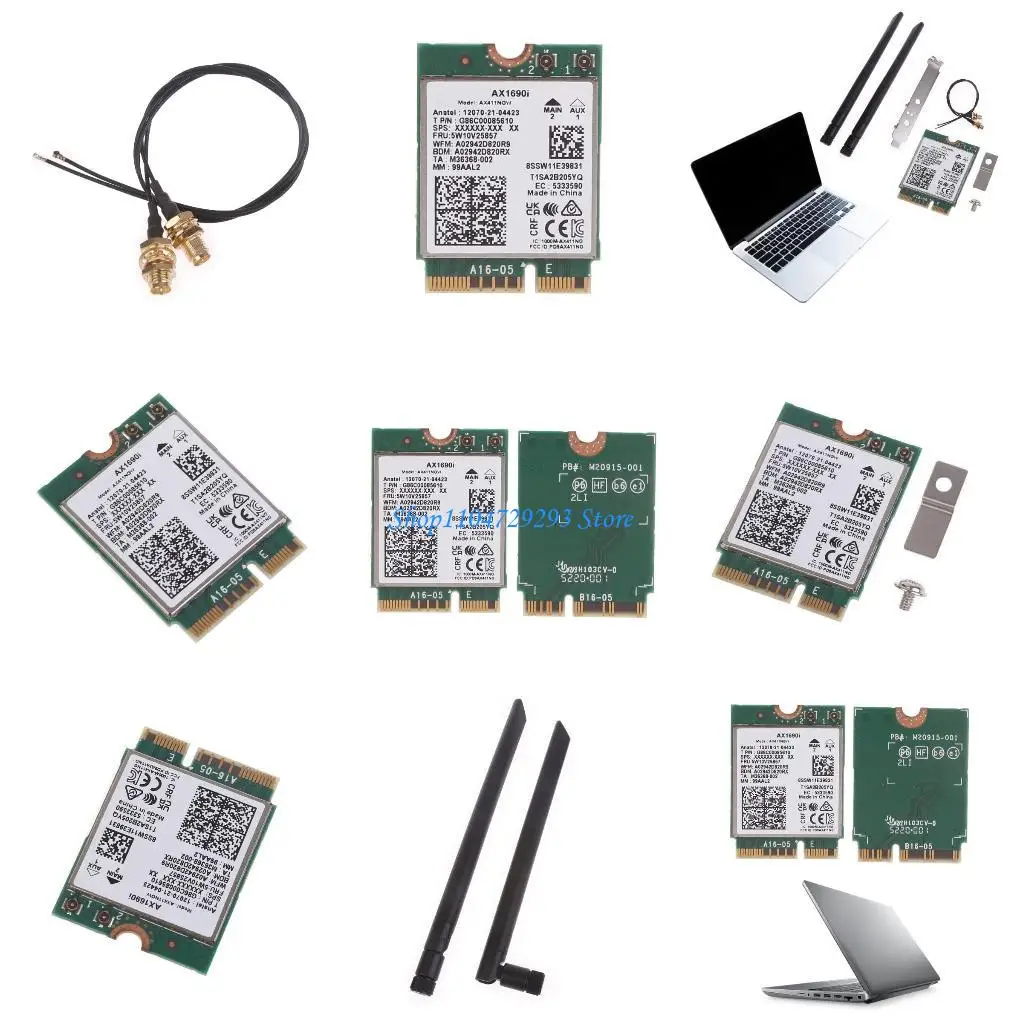 

Y2GD Killer AX1690i M.2 CNVio2 Wireless Card WiFi 6E 2.4G 6G 802.11ax