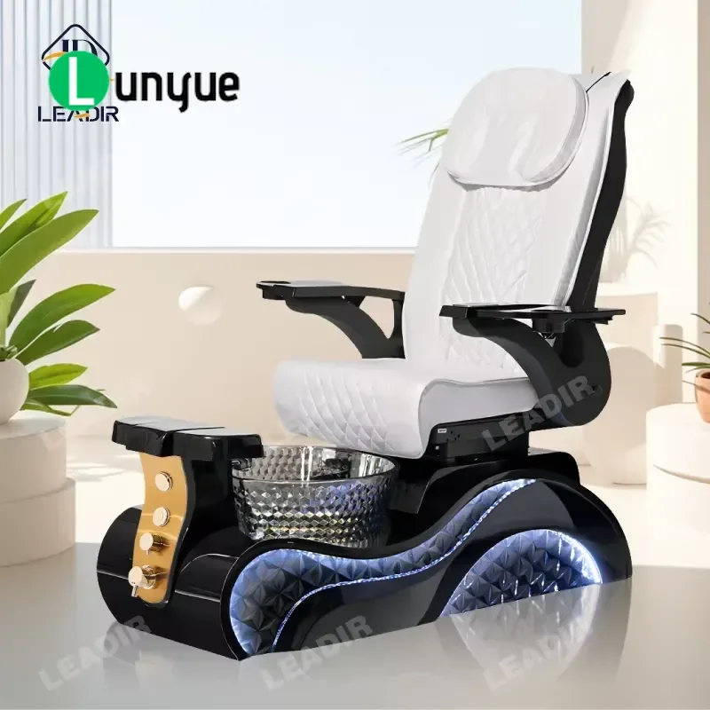 Electric Pedicure Chair with Foot Spa No Water Heating Massage Function for Beauty Nail Care Furniture Comfortable