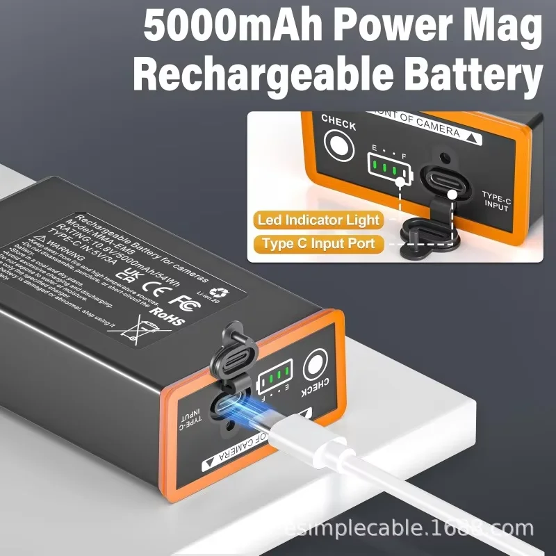 

EM8 for Edge Series Cellular Trail Camera 5000mAh Lithium-Ion Battery Compatible 2 Pack Rechargeable Battery