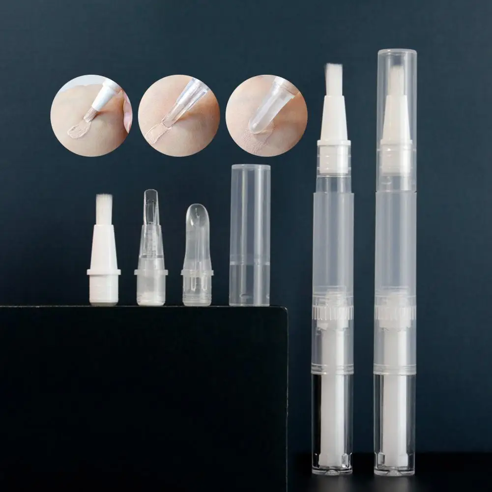 2ml/5ml Empty Bottle Liquid Foundation Dispenser Pen Transparent Sealing PP Rotating Repacking Pen