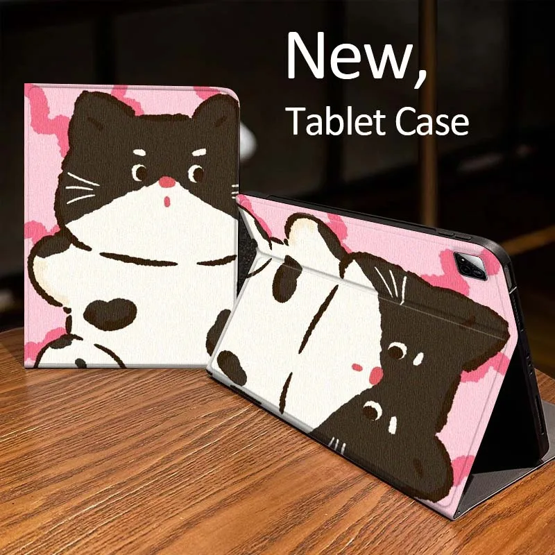 

Funny Cute Cat Pattern For Xiaomi Mi Redmi Pad 2 4 5 7S 6S 6 7 8 Plus SE Pro K 2025 inch 8.7 11 Tablet Case