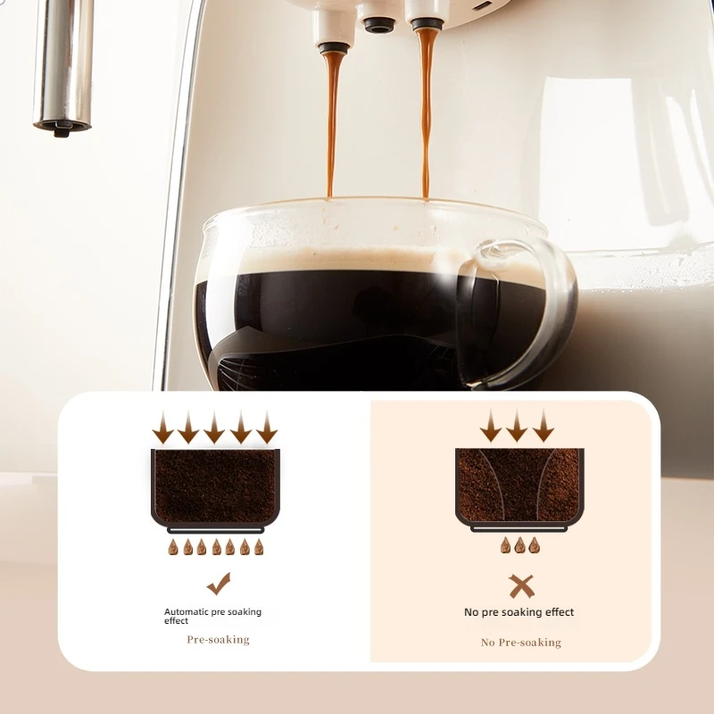 LX M7 Automatisch koffiezetapparaat 3-in-1 espressobrouwen, bonenmolen en melkschuimend huishoudelijk koffiezetapparaat 110V 220V