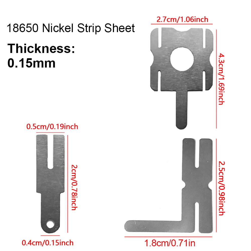 

20PCS 18650 Lithium Battery Nickel Sheet For Pack Spot Welding Connector Tape 0.15mm High Quality Nickel Plated Steel Belt