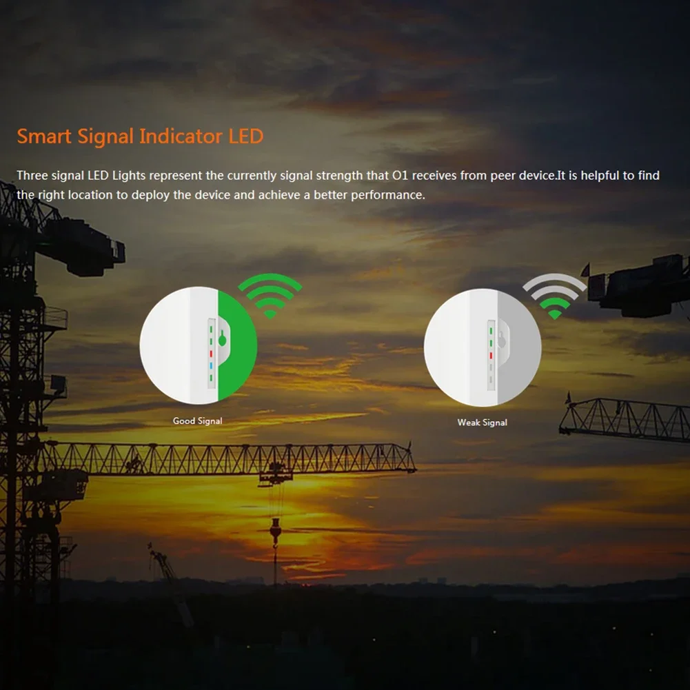 Tenda O1 2.4GHz Bridge Outdoor CPE 300Mbps Wireless Range Point To Point Outdoor Access Point Hotspot Wifi Extender Long Range