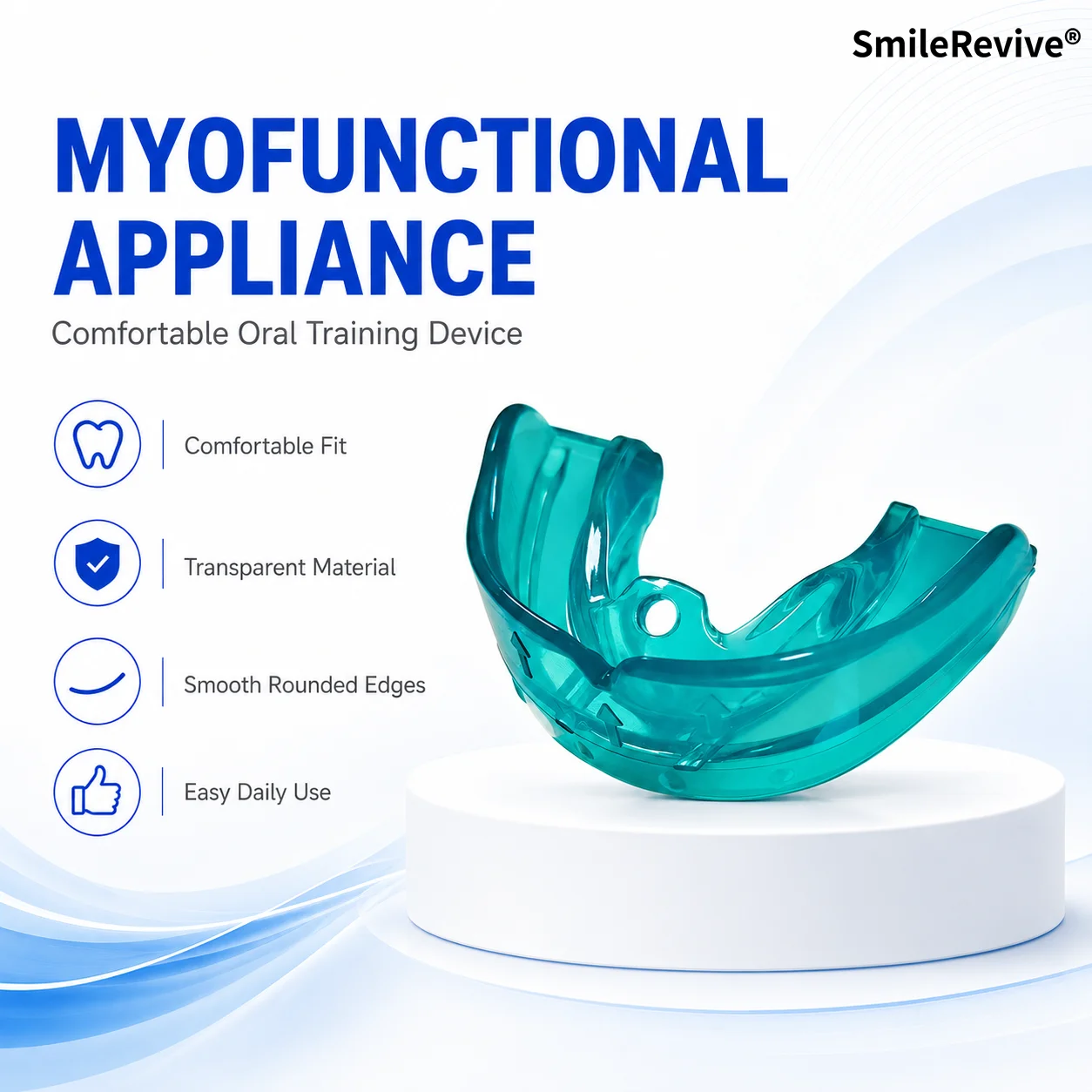 SmileRevive Kids Myofunctional Orthodontic Silicone Aligner Trainer Teeth Straightening Mouth Breathing Correct