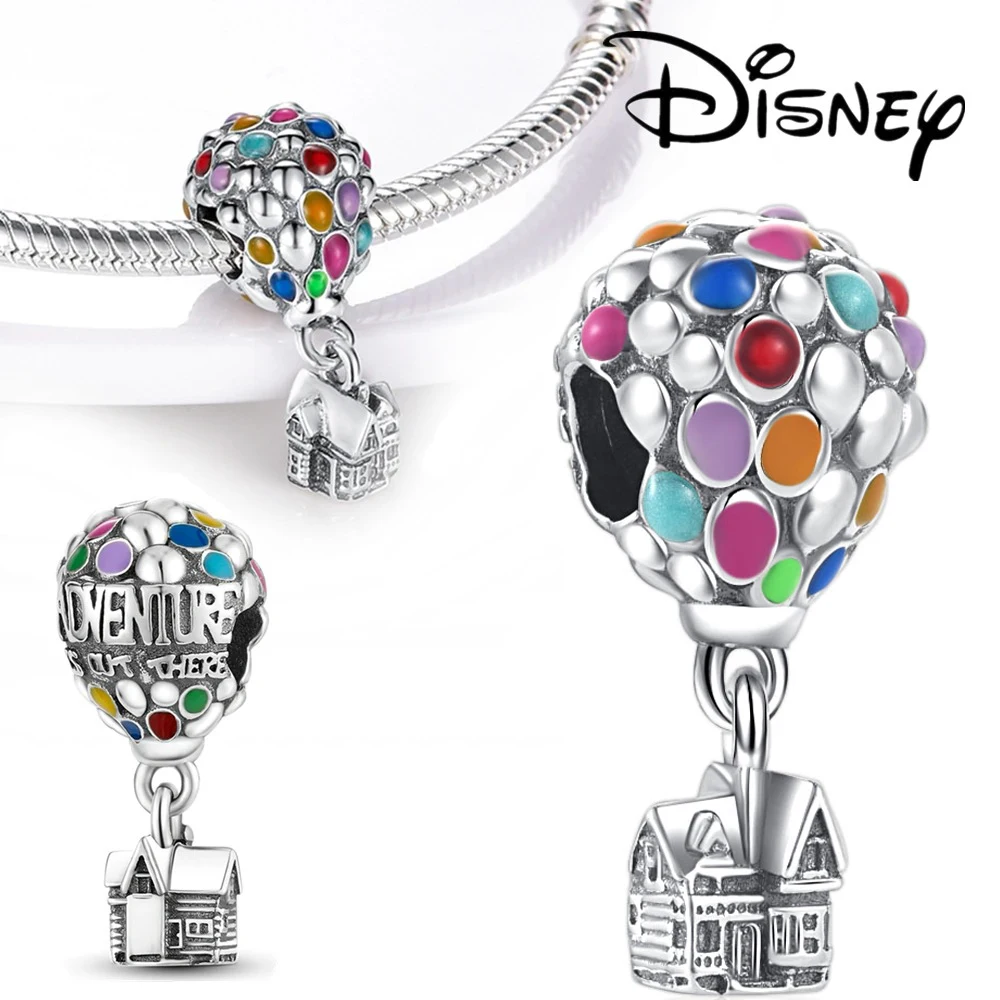 Disney Pixar Up Coco House & Balloons Charm Beads Fit Pandora Original Bracelet Women 925 Silver Pendant Bead Jewelry Hot Gift