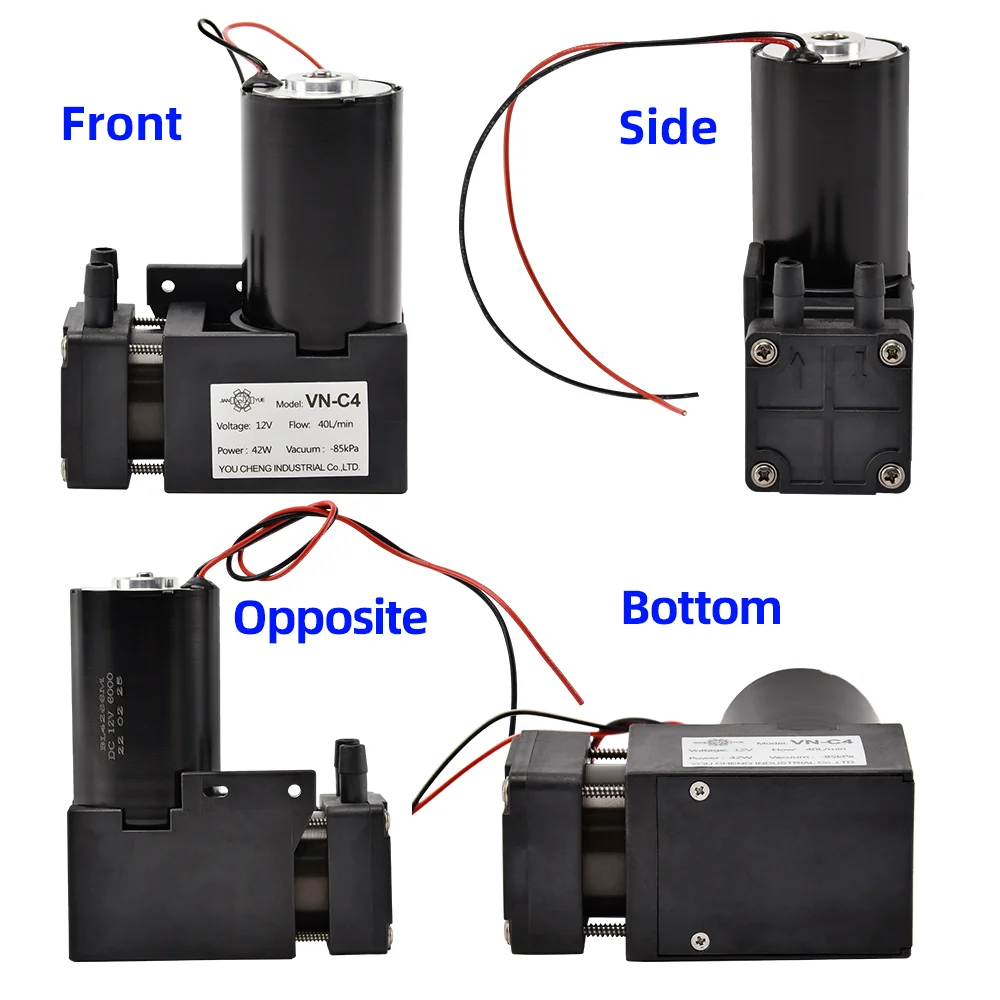 VN-C4 12/24V 42W 25-27L/min -89KPa Mini Electric Air Pump DC Piston Pump with Brushless Motor vacuum pump for laboratory