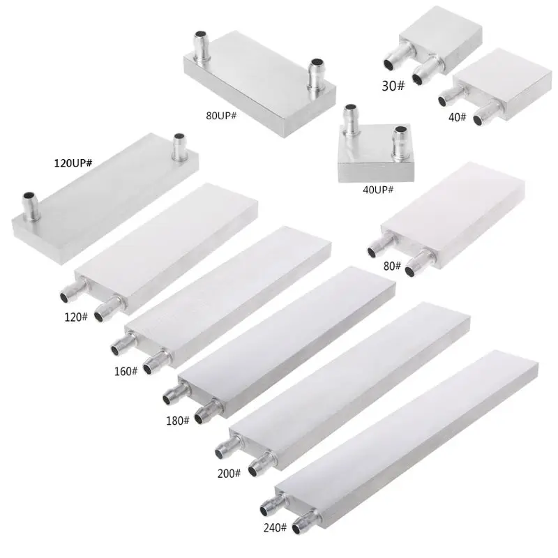 Sistema de disipador de calor de bloque de refrigeración de agua de aluminio primario de 40x120mm para PC, ordenador portátil, CPU