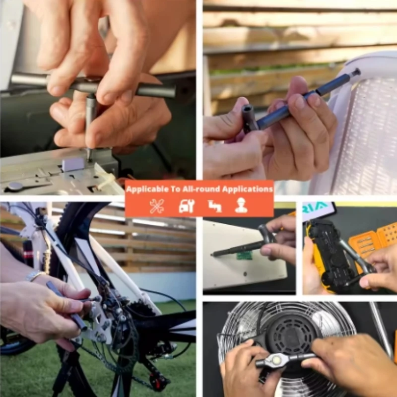 High hardness 42 in 1 effortless ratchet,rotatable magnetic screwdriver set,detachable handle,for home,office,school maintenance