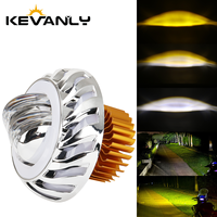 2pcs Motorcycle  LED Angel Devil Eyes Dual Lens Projector Headlight High and Low Beam Colorful Strobe Flash LED Signal light