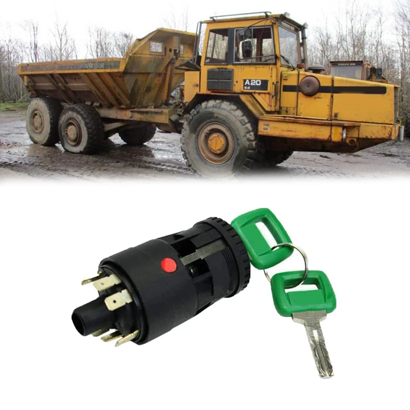 15082295 Ignition Switch With 2 Keys For Volvo Truck Loader-Laser A20C A30C A25D A35D Ignition Switch Lock Cylinder