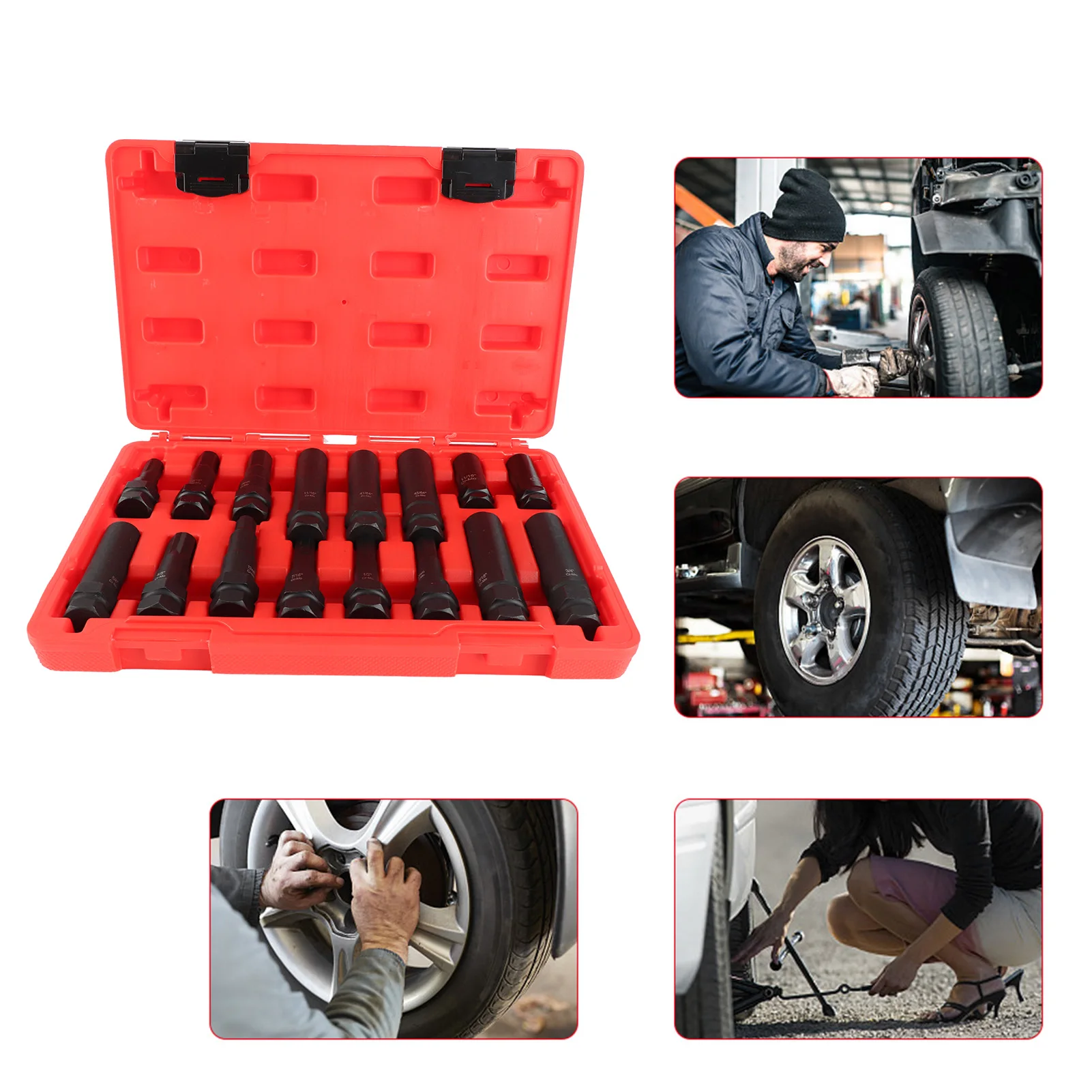 Autowiel Vergrendeling Wielmoer Master Set Lock Key Removal Tool Kit Vergrendeling Wielmoer Removal Tool Wheel Lock Key Removal Tool