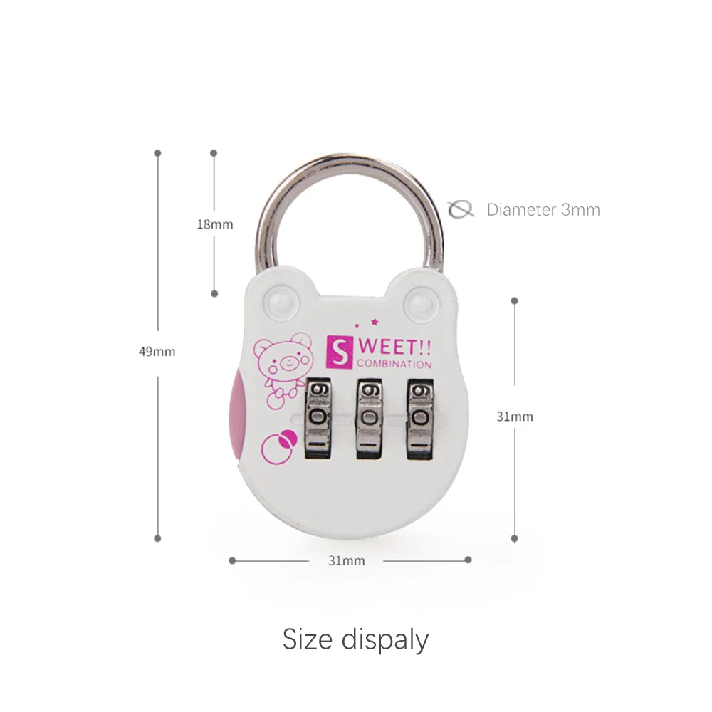 Luggage password padlock Luggage password lock Gym cabinets padlock multi-color optional password lock head one piece