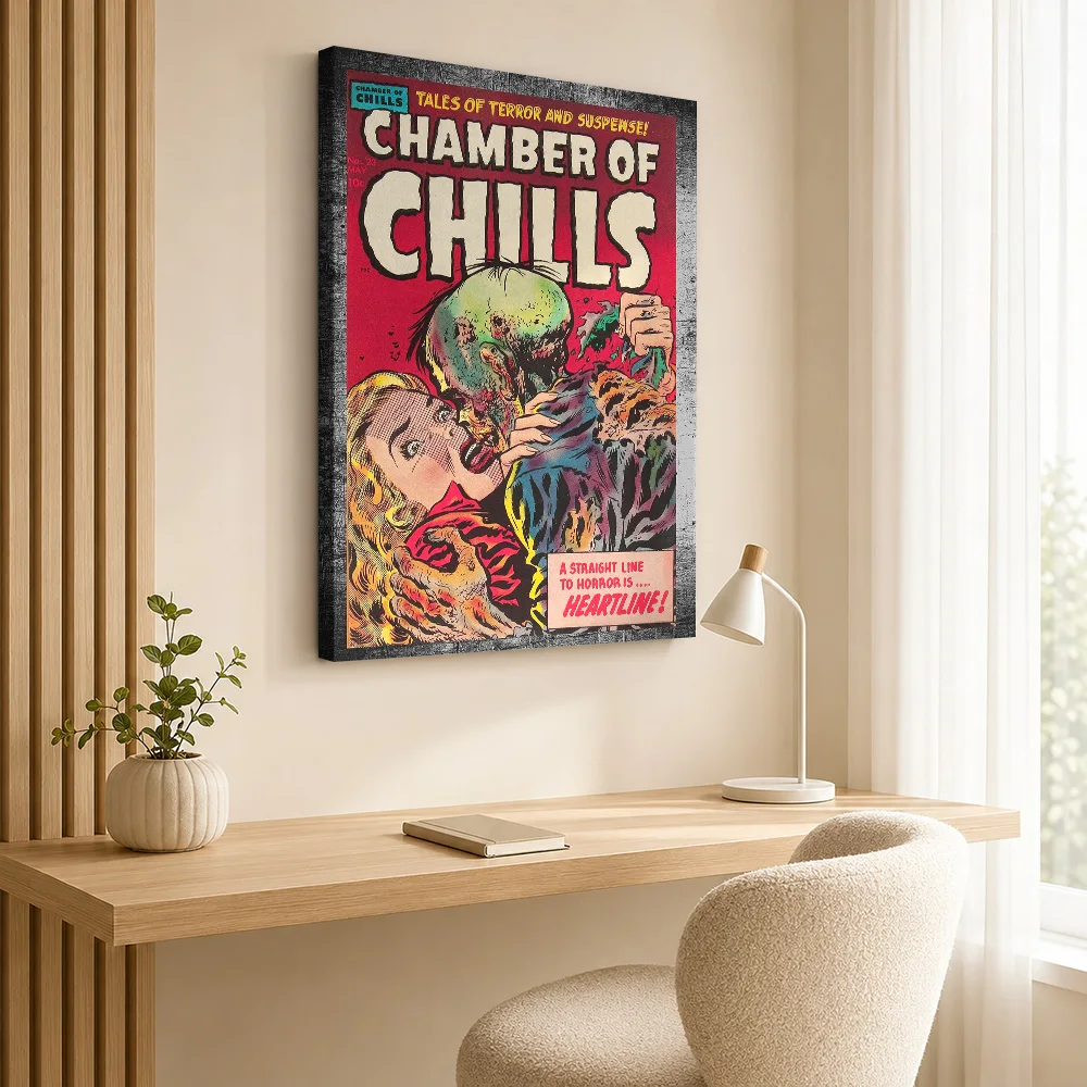Chamber Of Chills 23 Framed Canvas Print Poster Custom Modern Aesthetic Canvas Wall Art for Office Hallway Decor Ready to Hang