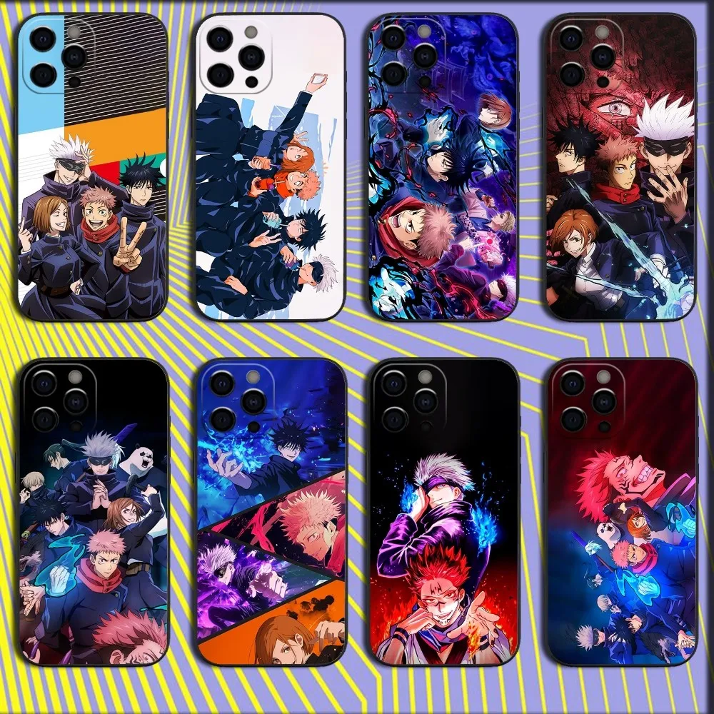 Cool J-Jujutsu K-Kaisen G-Gojo Phone Case For iPhone 16,15,14,13,12,11,Pro,X,XS,Max,XR,Plus,Mini Soft Black Cover