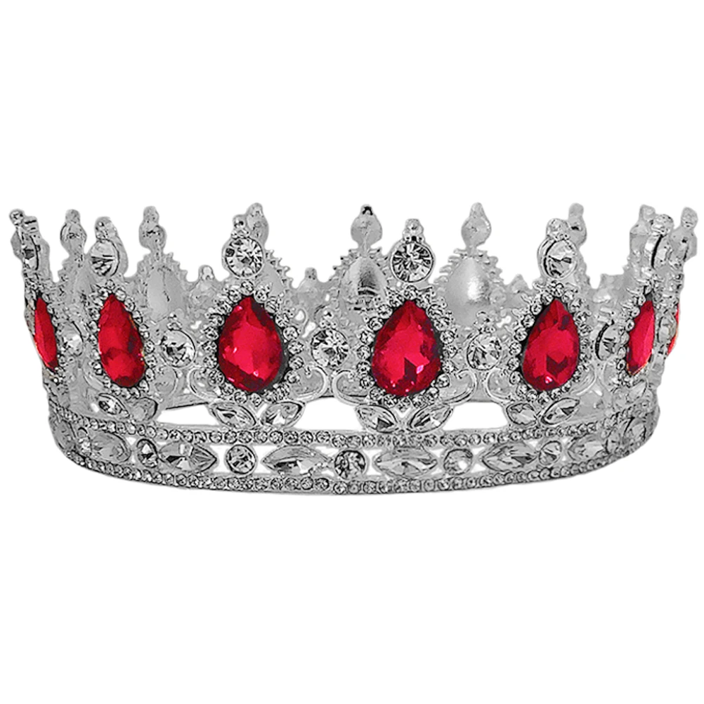 

Charming Bride Crown Silver Lake Blue Exquisite Wedding Headdress Party Hair Ornament Wedding Dress Accessories