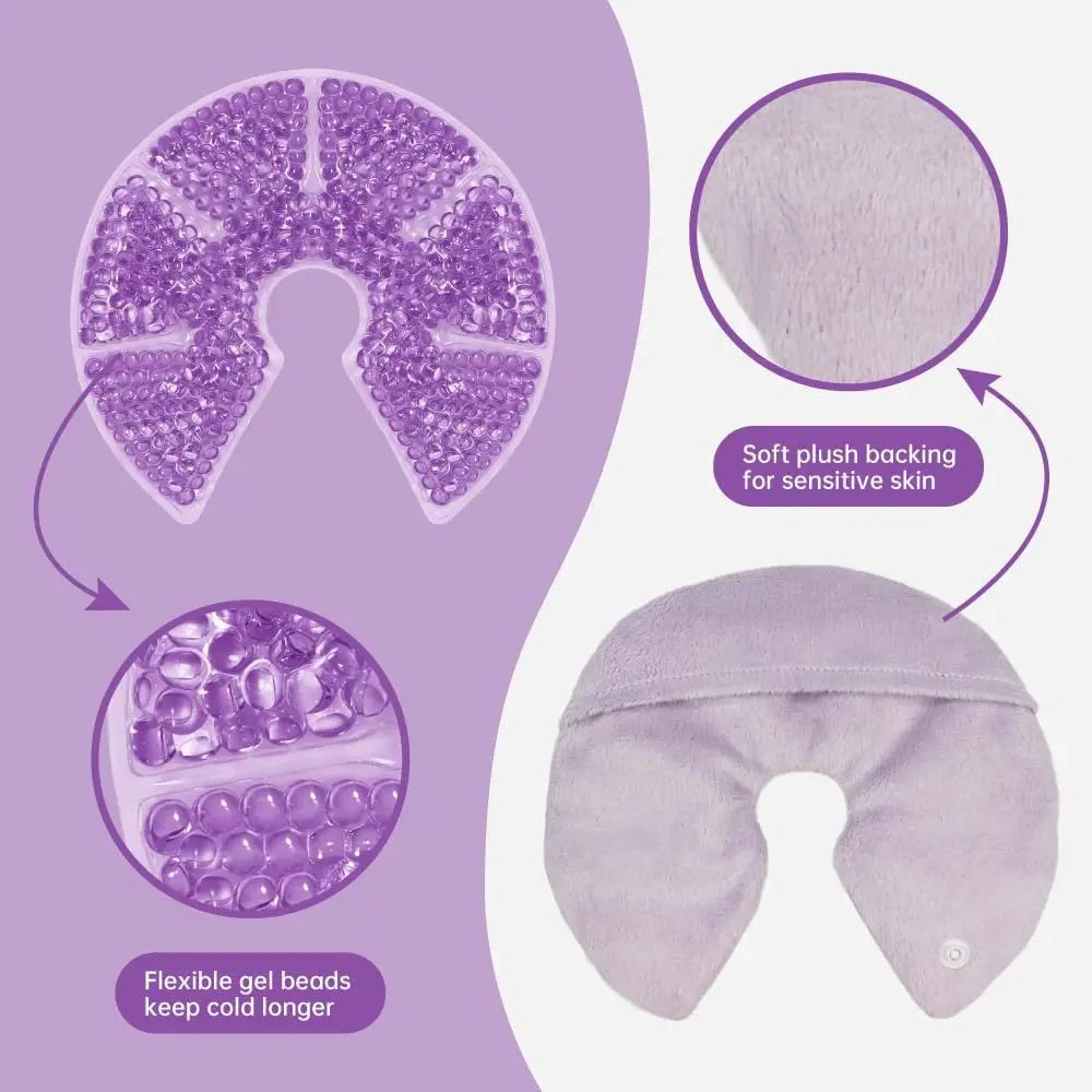 Coussinets de poitrine compressés chauds et froids, perles de gel, housse de protection, coussinets de poitrine apaisants, anti-encrassement, glace, lait maternel post-partum