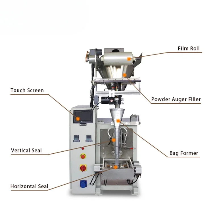 Paquete de bolsitas de té, máquinas envasadoras de café, especias en polvo, bolsita, agua, patatas fritas, arroz, sal, azúcar, Chocolate