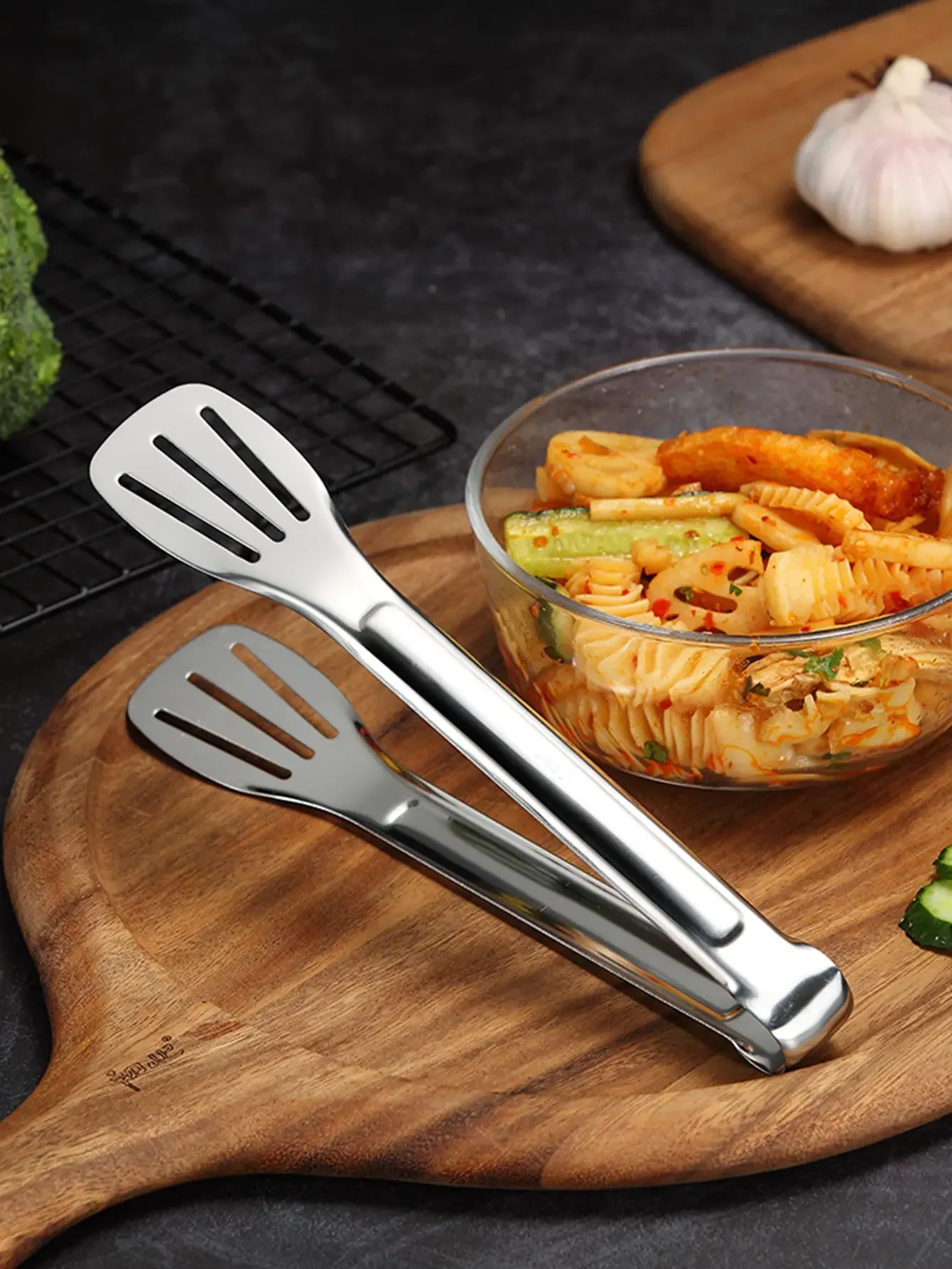 304 Stainless Steel Food Pliers, Anti Slip Barbecue Steak Cl