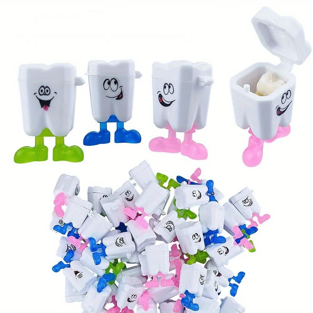 

10 шт., коробка для зубов, милый мультяшный органайзер для зубов, пластиковая коробка для хранения молочных зубов, сувенирный чехол, подарки на первый зуб