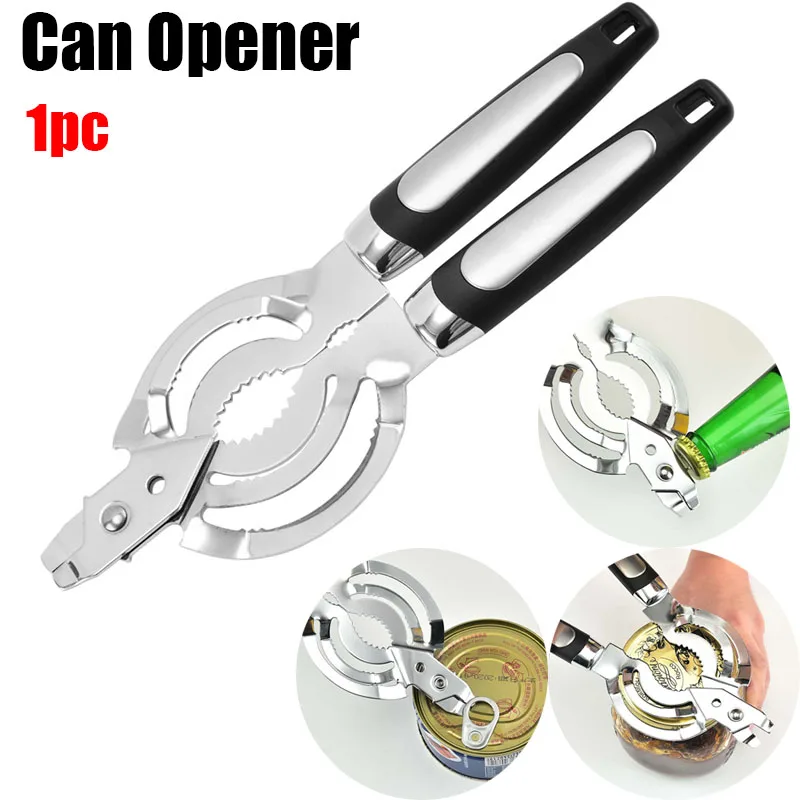 

1pc Kitchen Manual Can Opener Multi-Purpose Stainless Steel Kitchen Tools For Seniors & Youngsters Household Kitchen Gadgets