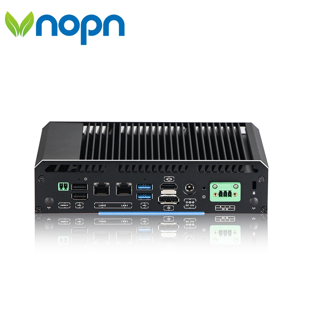 VNOPN Fanless Mini PC i3-8130u 2x LAN  2x COM (RS232/485)  9-36V Wide Voltage Win11/Linux Support  for POS/Embedded Systems