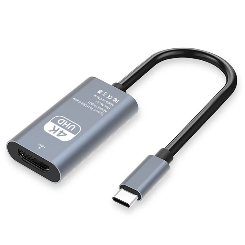 نوع C إلى HDMI 4K 60 هرتز محول USB C USB3.1 ذكر إلى HDTV أنثى محول كابل لأجهزة الكمبيوتر المحمول اللوحي التلفزيون ماك بوك