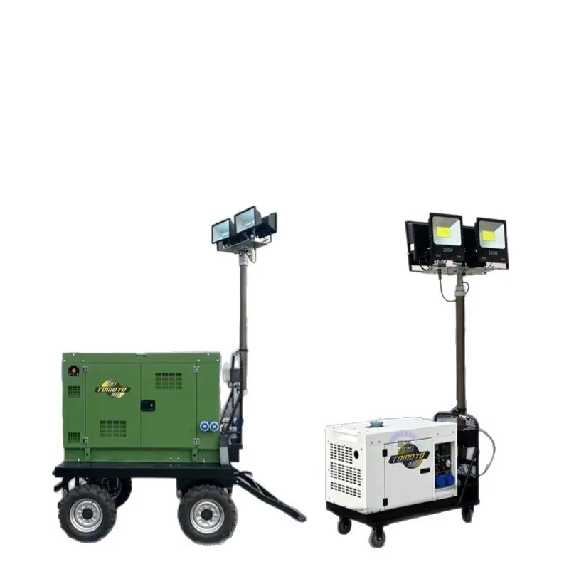 LED Mobile Lighting Vehicle 5-9M Outdoor Lighthouse for Mine Emergency Engineering Lighting Lamp Diesel Lamp view 4