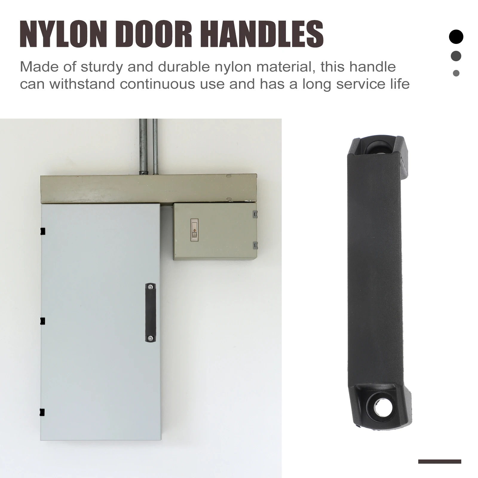 

8 pcs Square Cabinet Handles Durable Nylon Door Pulls Corrosion Resistant Furniture Knobs For Home Hotel Storage Boxes