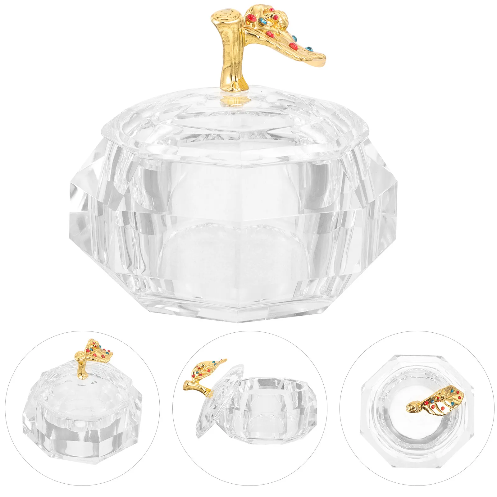 

Glass Nail Dish Bowl with Lid Small Compact Dappen Dish for Acrylic Nails Nail Remover Liquid Acrylic Supplies Manicure Tool