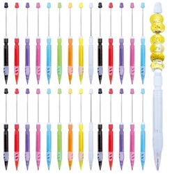 100Pcs Wholesale DIY Student Beaded Pencils No Sharpening Pencils 0.5 Non-Pouring Automatic Cute School Office Gifts