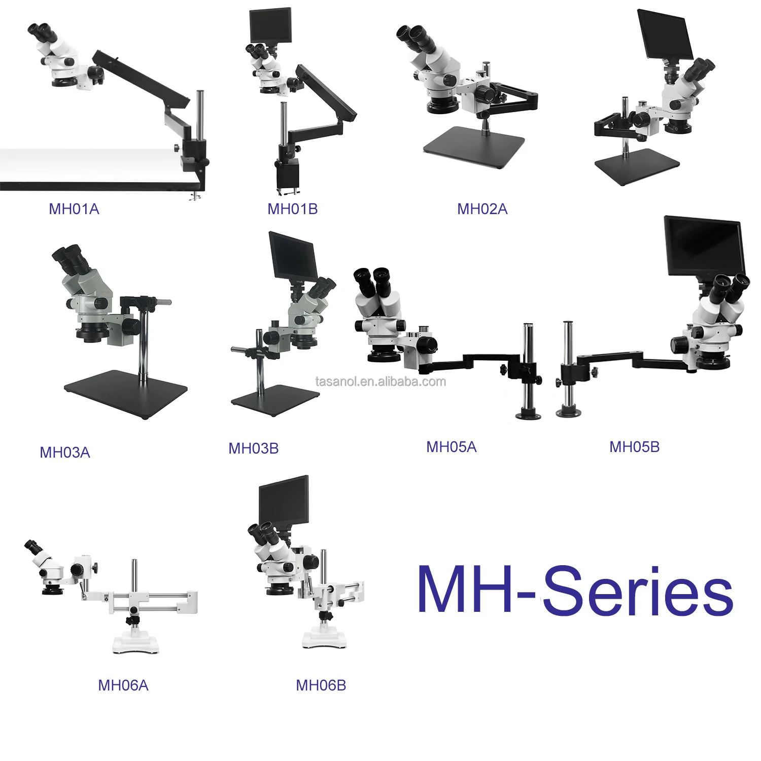 

TS-MS01B LCD Digital Trinocular Microscope Stereo Zoom Boom-Arm Stand 7X-45X Magnification Metal Jewelry Engraving